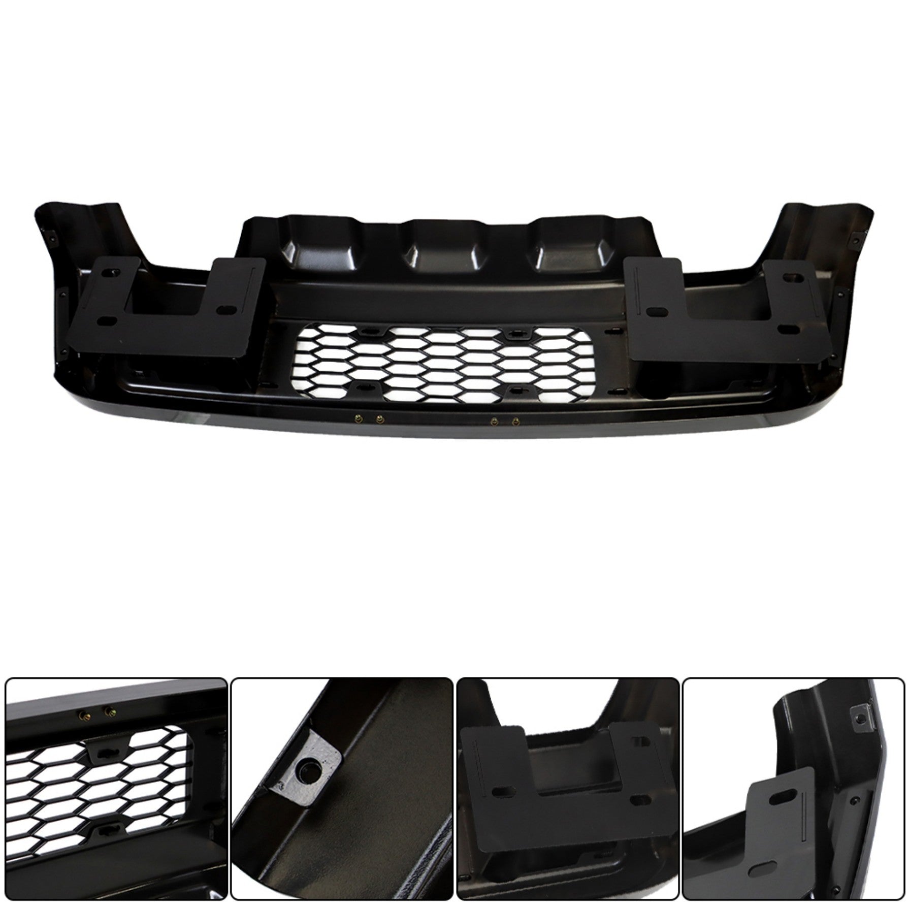 TOPPARTZ Painted Black Steel Front Bumper Assembly Kit Replacement for 2021 2022 F150 Raptor Style