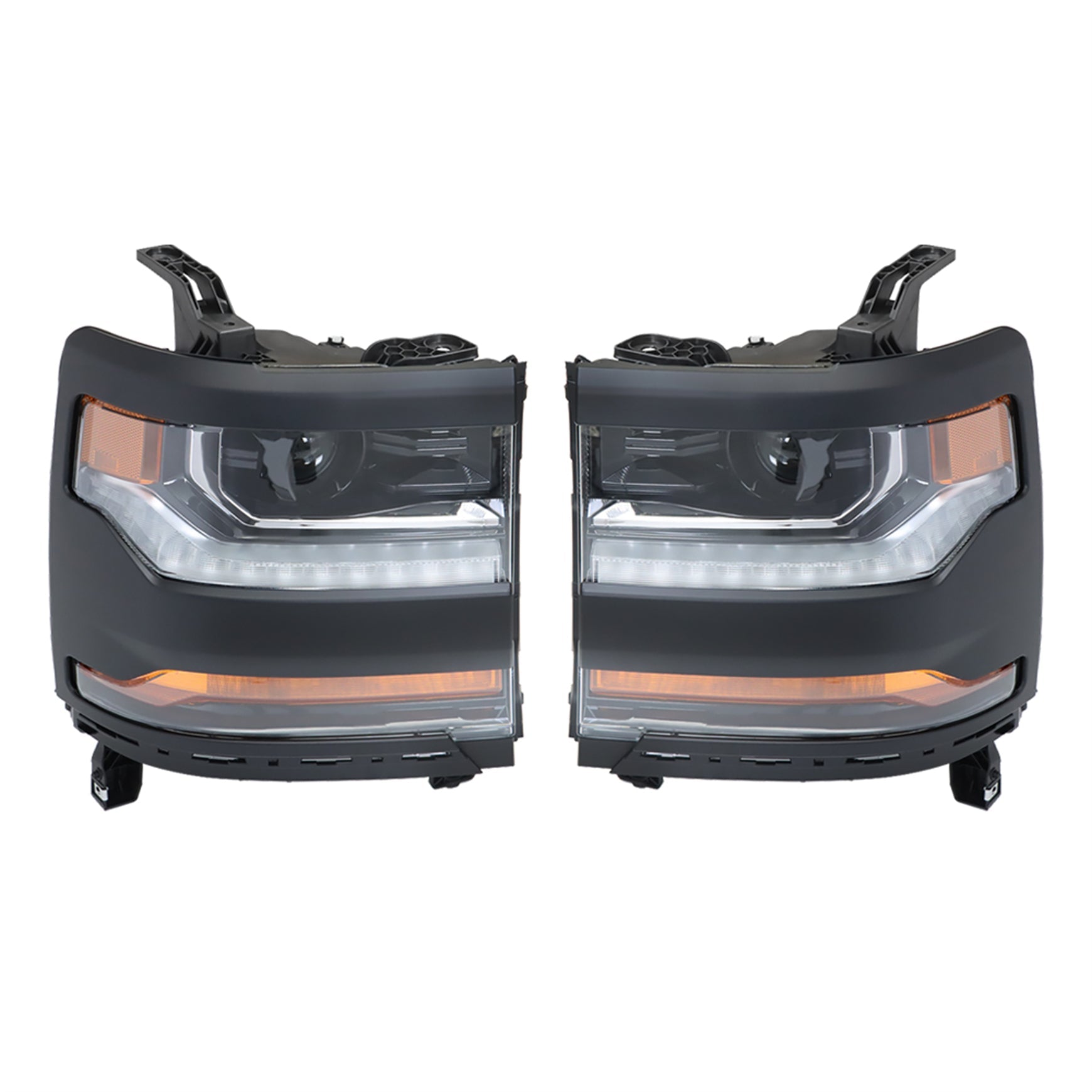 TOPPARTZ Model Headlights LED L&R Side Replacement for 2016-2018 Chevy Silverado 1500 / 2019 Silverado 1500 LD