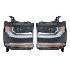 TOPPARTZ Model Headlights LED L&R Side Replacement for 2016-2018 Chevy Silverado 1500 / 2019 Silverado 1500 LD