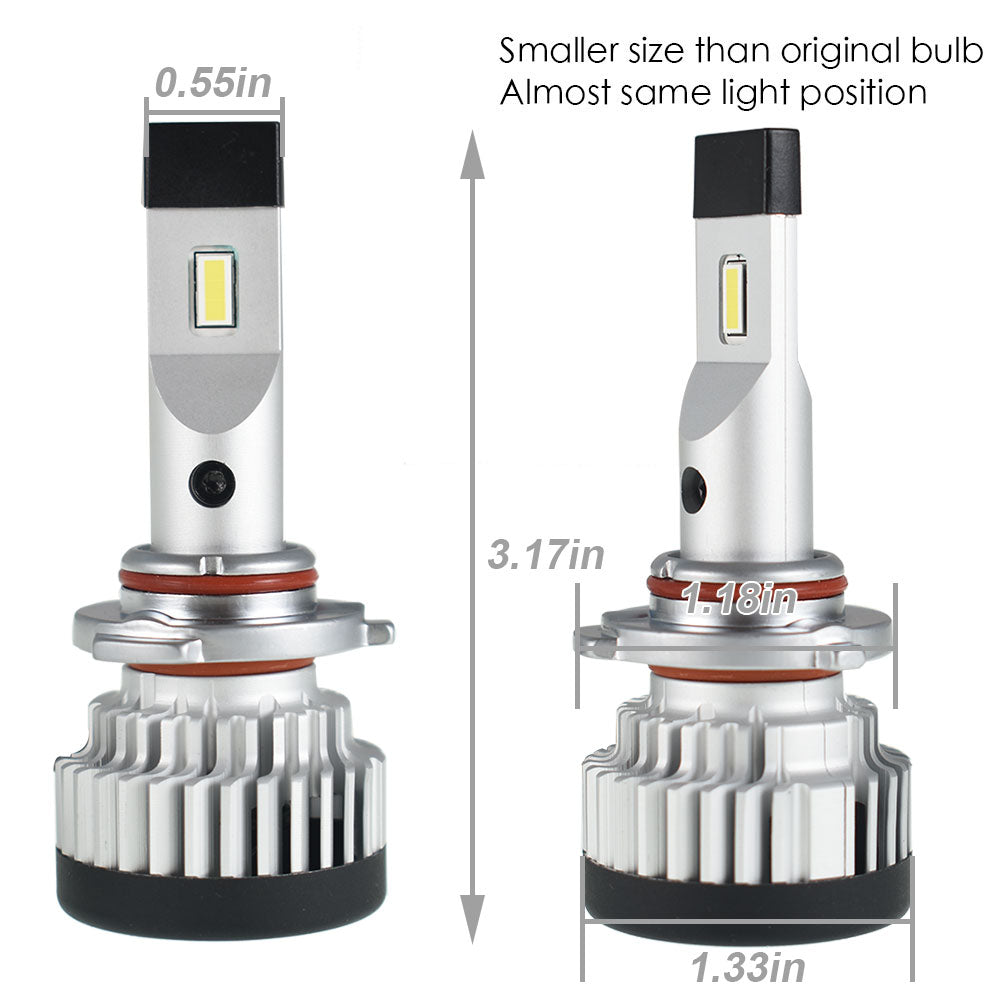 TOPPARTZ 2Pcs 9006/HB4 LED Headlight Bulbs 6000K Cool White 100W Super Bright Headlight Conversion Kit