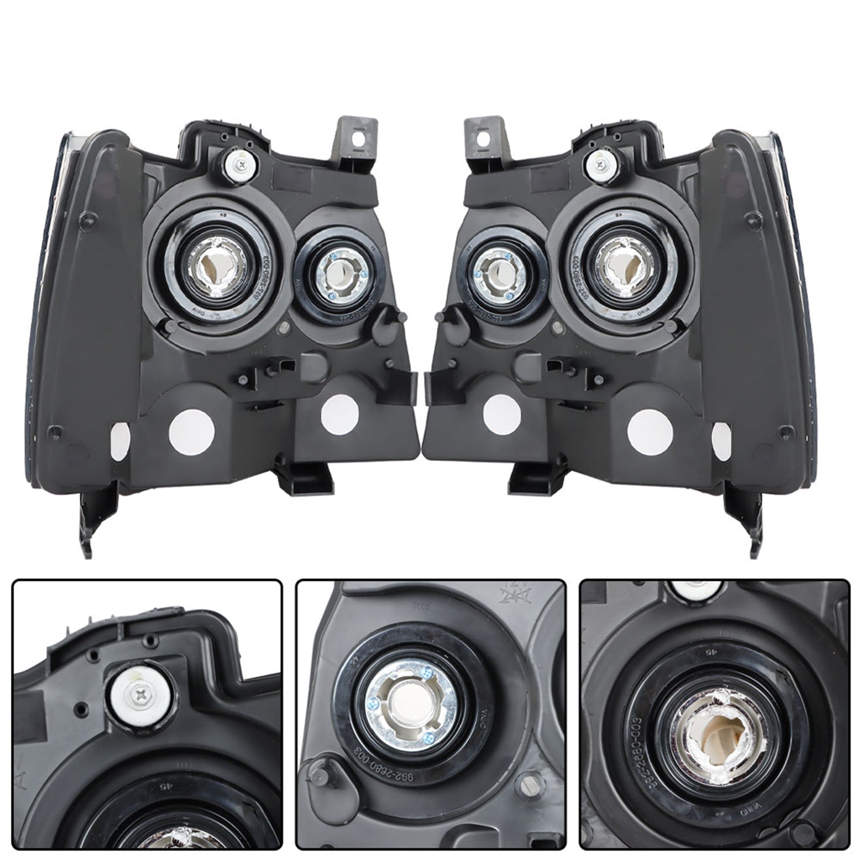 TOPPARTZ Headlights Driver & Passenger Side Headlamps Chrome Housing fit  2007-2014 Chevy Tahoe/Suburban/Avalanche 1500 2500 GM2502263 GM2503264