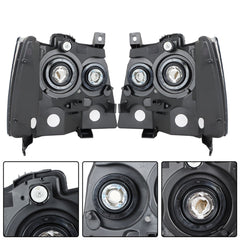 TOPPARTZ Headlights Driver & Passenger Side Headlamps Chrome Housing fit  2007-2014 Chevy Tahoe/Suburban/Avalanche 1500 2500 GM2502263 GM2503264