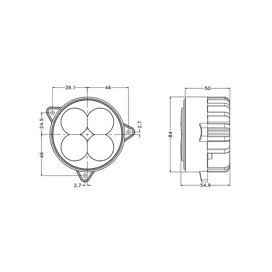 3.3 inch 40W Agricultural OEM Replacement LED Work Light for Case/IH,New Holland,John Deere & Massey Tractors EMC CISPR 25 CLASS