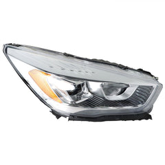TOPPARTZ Headlight Assembly Replacement for 2017-2019 Ford Escape with LED DRL Chrome Halogen Right Passenger FO2503351