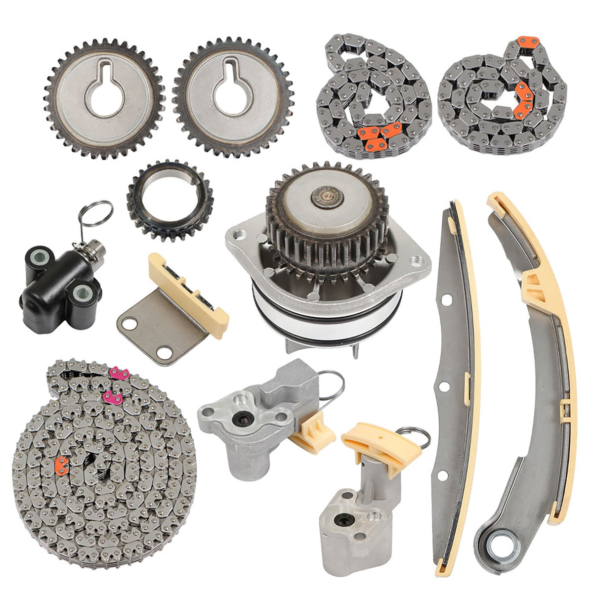 TOPPARTZ Timing Chain Kit Water Pump 13028-7Y000 TKNS155GWP Replacement for 2004-2009 Nissan Quest Maxima Altima 3.5L VQ35D