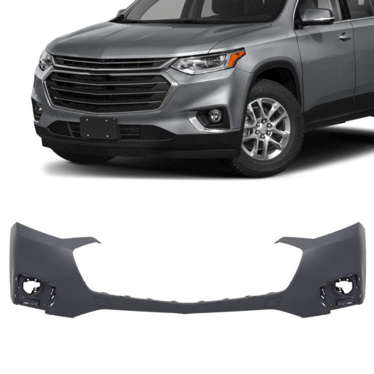 TOPPARTZ Primed Front Upper Bumper Cover Replacement for 2018-2021 Traverse
