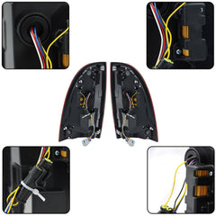 TOPPARTZ 1 Pair Left & Right Side Tube LED Tail Lights Assembly Replacement for 2005-2015 Toyota Tacoma Black