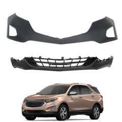 TOPPARTZ Primered Front Bumper Cover Integrated without License Plate Holes Replacement for 2018 2019 Equinox