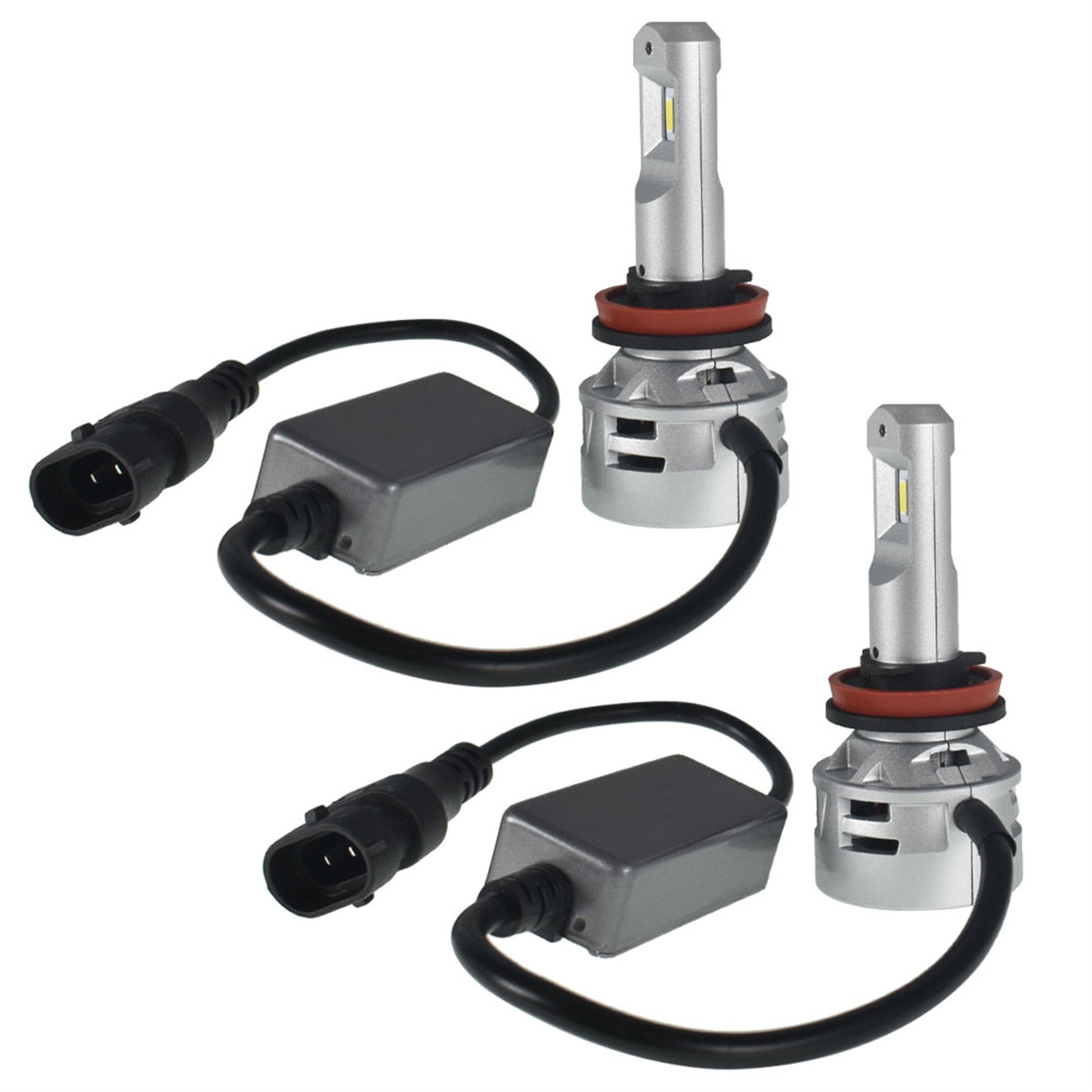 TOPPARTZ 2Pcs H11 H9 H8 LED Headlight Bulbs,60W 10000LM 6500K Cool White Super Bright Auto High Beam/Low Beam LED Headlight Conversion Kit