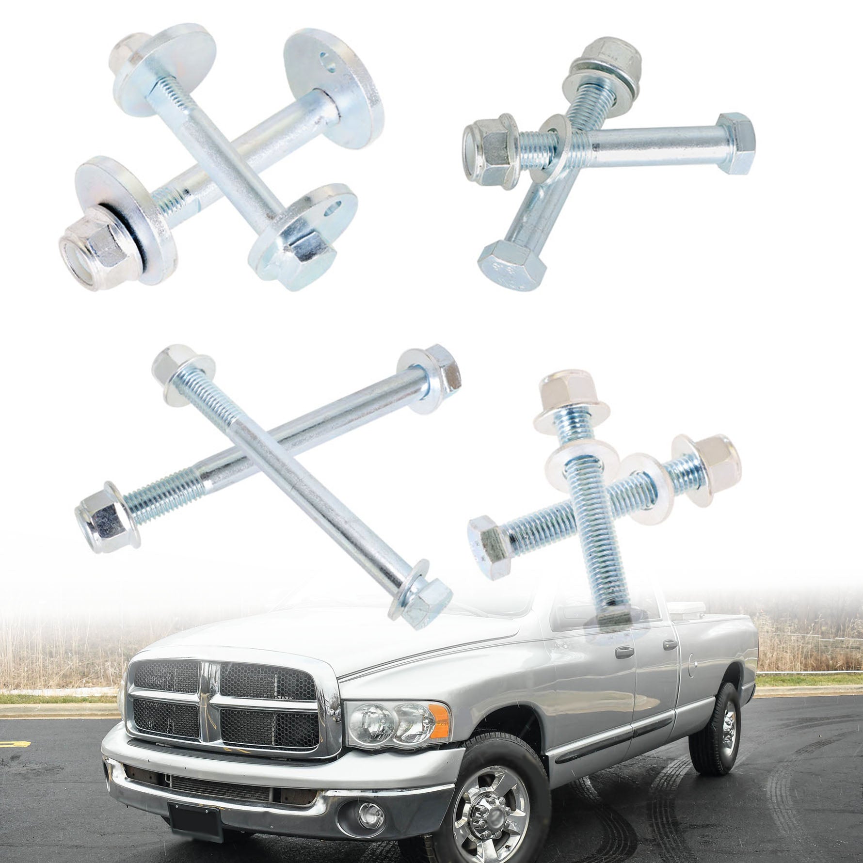 Front Control Arms Cam Bolts & Hardware Kit Replacement for Ram 1500 2500 3500
