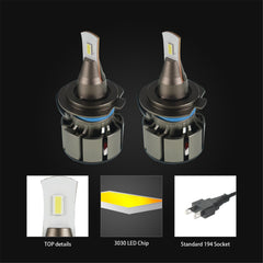 TOPPARTZ H7 LED Headlight Bulbs 6000K Cool White 50W 8000 Lumens Super Bright Headlight Conversion Kit,Pack of 2