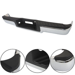 TOPPARTZ Chrome Rear Bumper Assembly without Park Assist Sensor Holes Replacement for 2006 2007 2008 F150 8L3Z17906B FO1103136