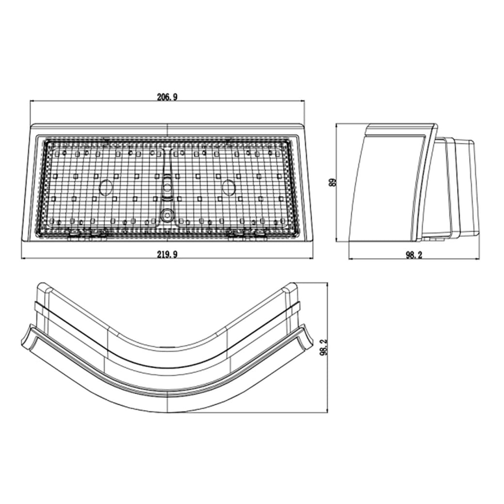 LED Amber Corner Cab Lights E-mark ECE R10