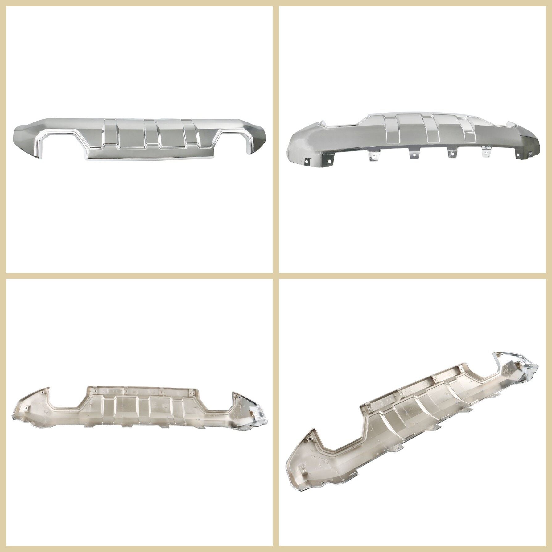 TOPPARTZ Front Bumper Lower Valance Skid Plate Chrome Replacement for 2016-2019 Sierra 1500