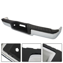 TOPPARTZ Rear Chrome Step Bumper Assembly Fleet Side without Rear Object Sensor Assembly Replacement for 2004-2006 F-150 FO1103117
