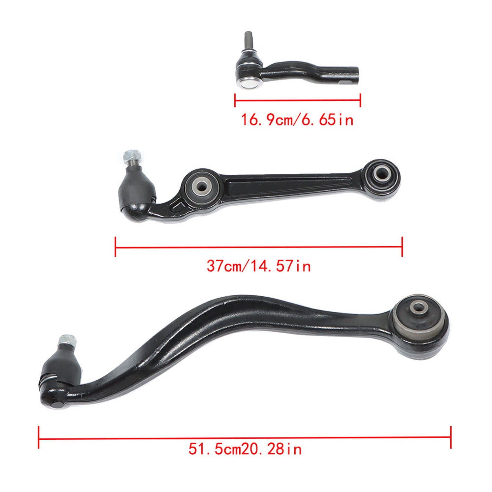 TOPPARTZ Front Upper Lower Forward Rearward Control Arm Kit Replacement for 2010-2012 Ford Fusion Milan MKZ