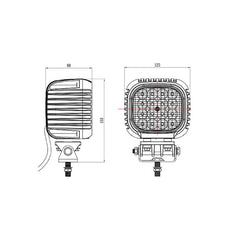 5 inch 48W Utility LED Work Light EMC CISPR25 CLASS 4