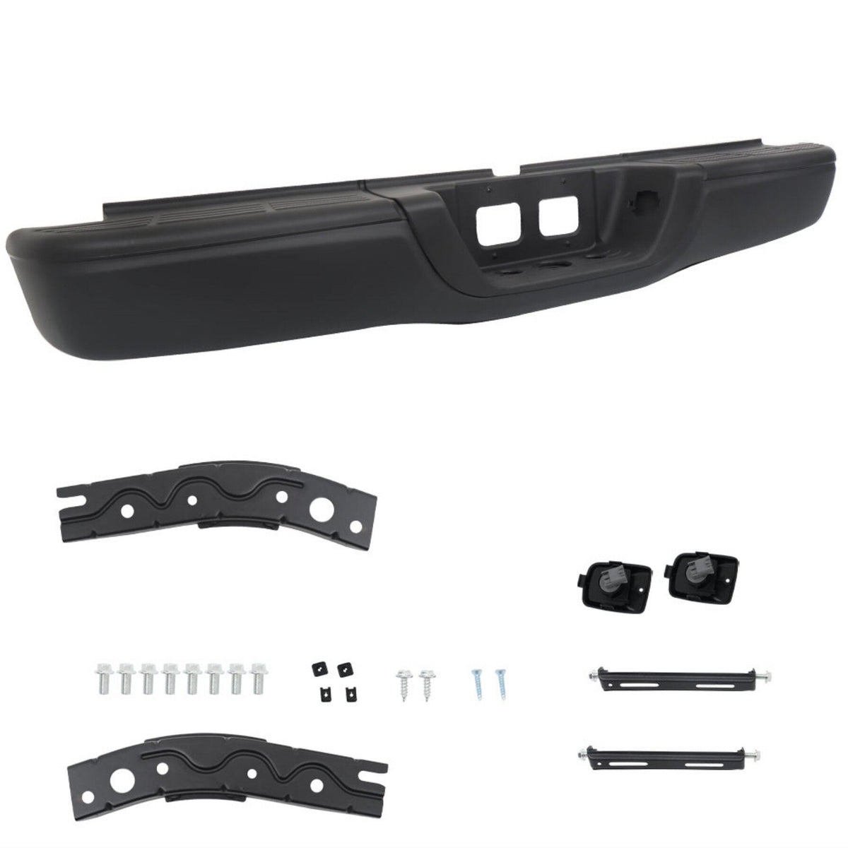 TOPPARTZ Black Rear Step Bumper Assembly Replacement for 2000-2006 Toyota Tundra TO1103108