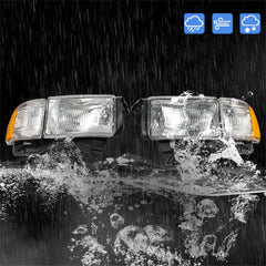 TOPPARTZ Headlight Assembly Replacement for Dodge Ram 1500 2500 3500 1994-2002 Headlights Set Driver ＆ Passenger Side