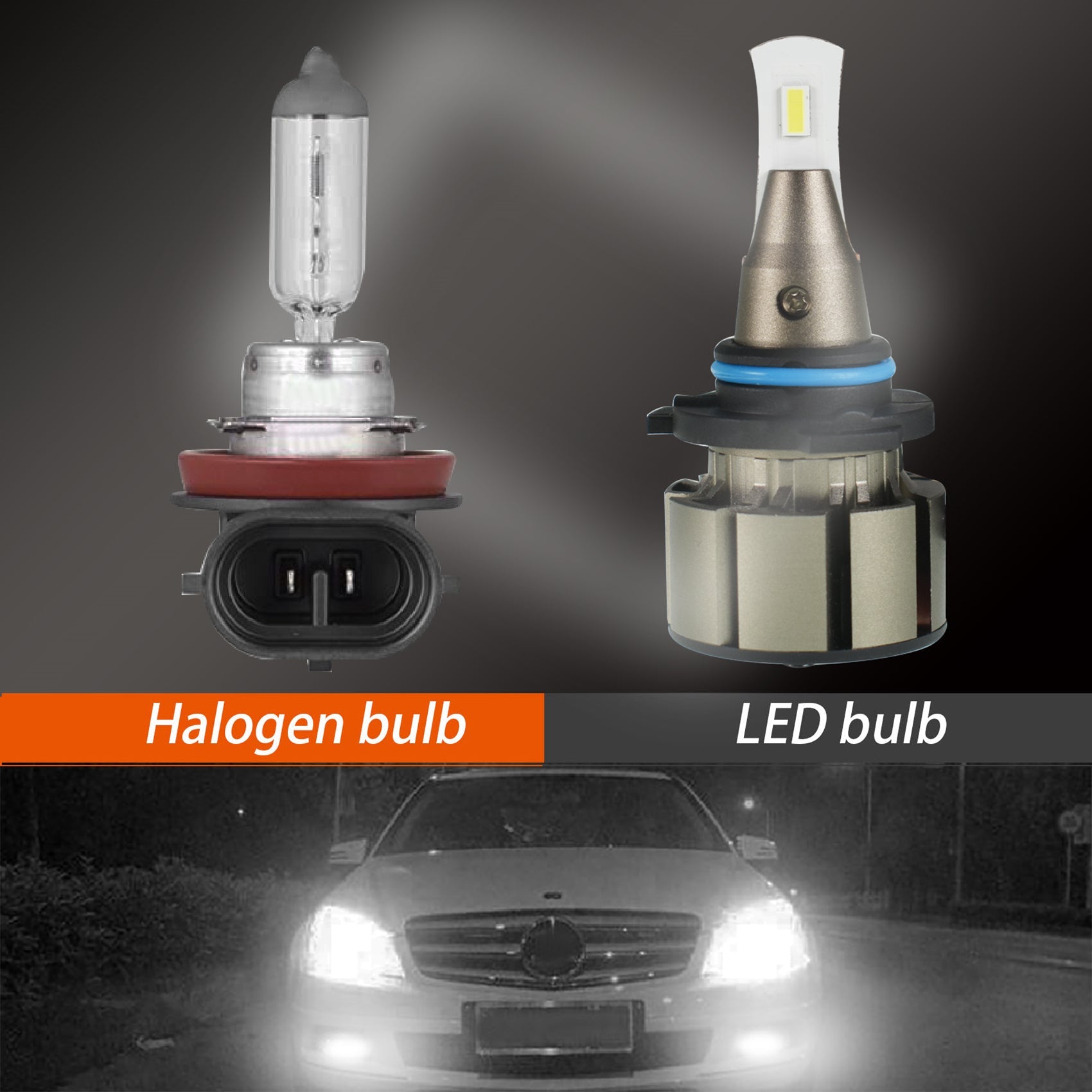 TOPPARTZ 9006/HB4 LED Headlight Bulbs 6000K Cool White 50W 8000 Lumens Super Bright Headlight Conversion Kit,Pack of 2