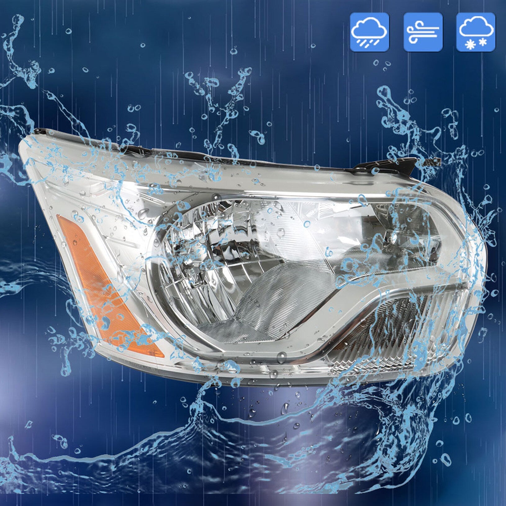 TOPPARTZ Headlight Assembly Replacement for Ford Transit 150 250 350 2014-2022 Headlights RH Set Passenger Side