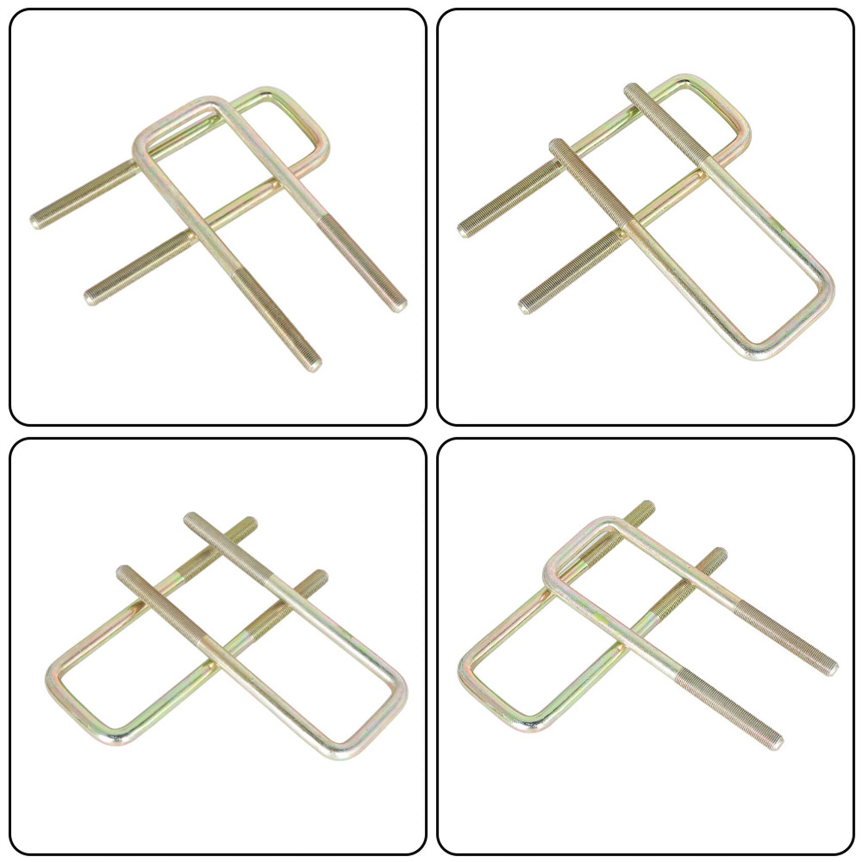 TOPPARTZ 4 Pcs Square U-Bolts for 2.5 Wide Leaf Springs 8.75 Long Replacement for 1988-2019 Chevy Silverado GMC Sierra 1500