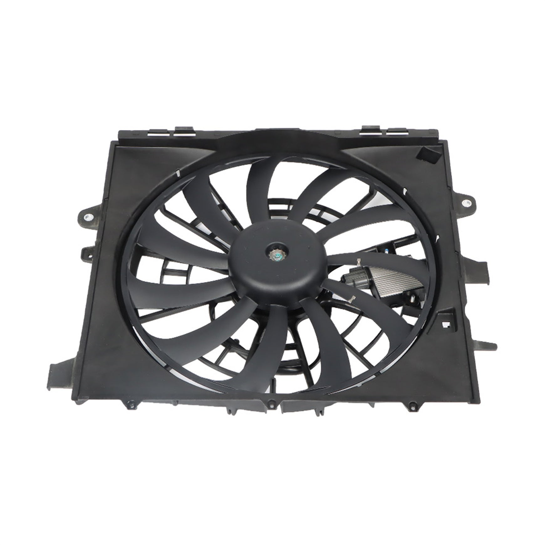 TOPPARTZ Radiator Cooling Fan Assembly With Fan Control Module Standard Cooling Replacement for 2013-2016 Cadillac ATS Center