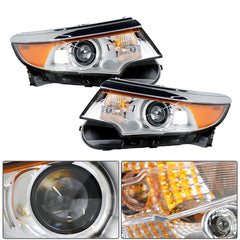 TOPPARTZ Headlights Front Lamp for 2011-2014 Ford Edge Headlamps Projector Headlights Driver and Passenger Side