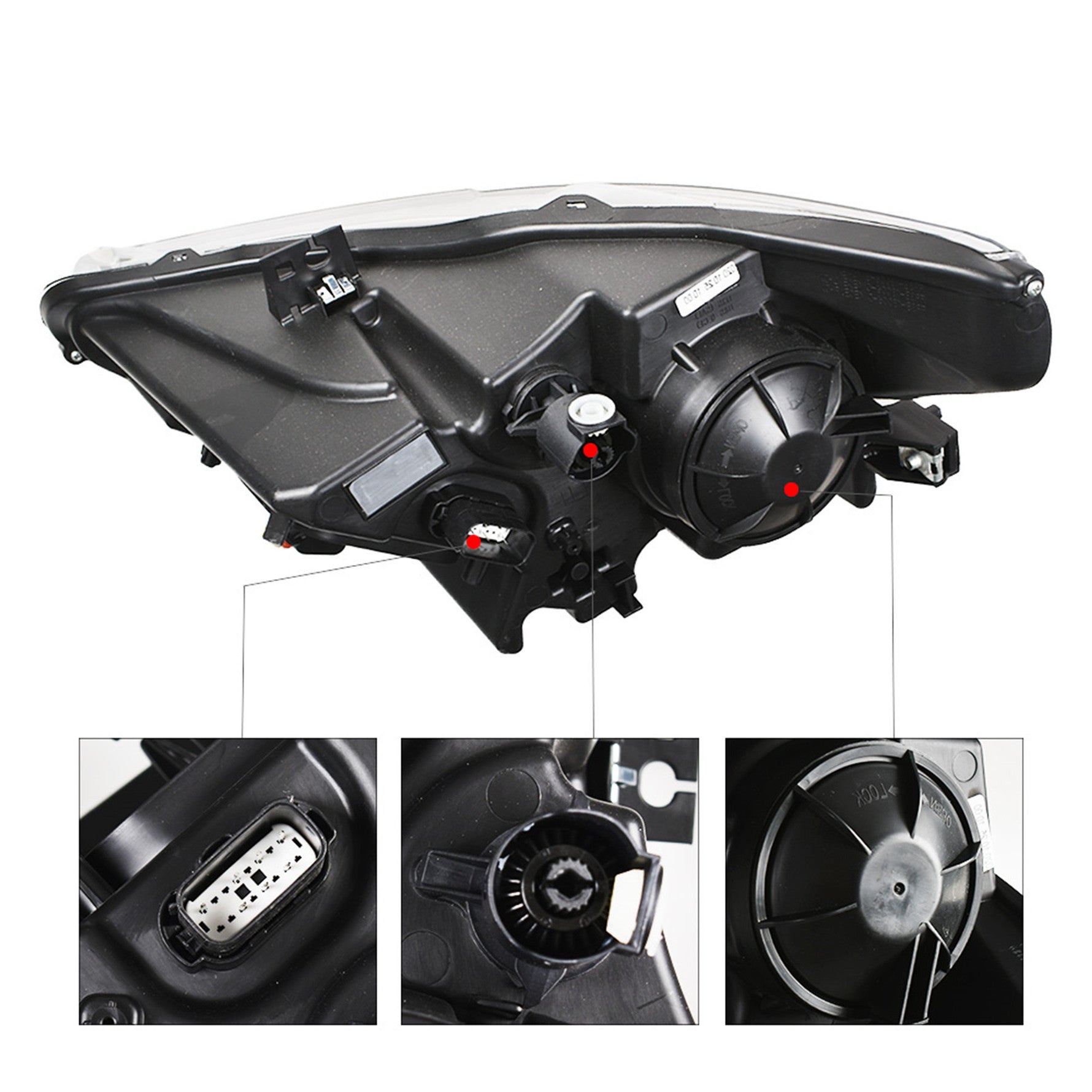 for 2015-2017 Ford Mustang HID/Xenon LED Tube Projector Headlight FR3Z13008J