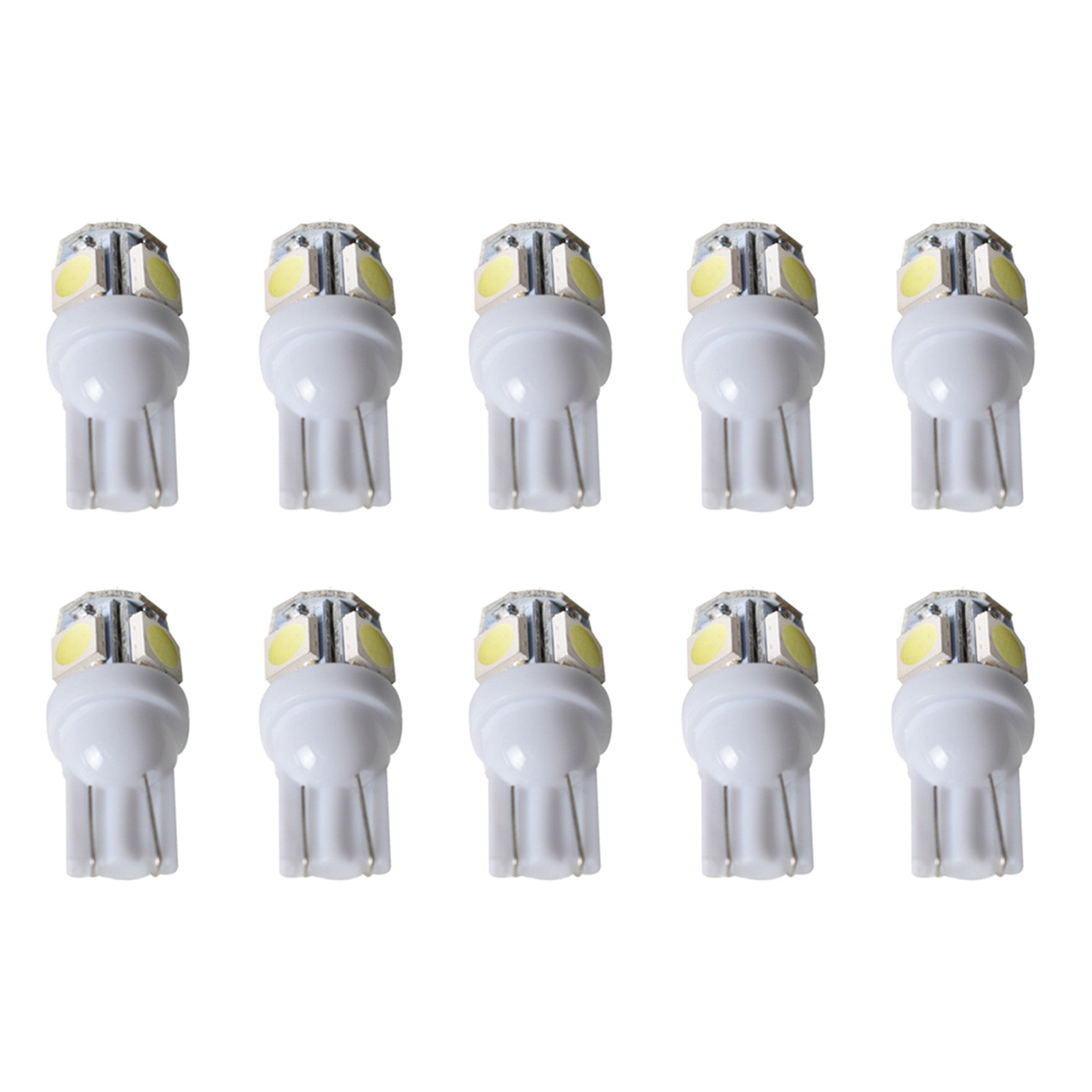 10x 6000K White T10 192 168 194 Wedge LED Map License Plate Interior Light Bulbs