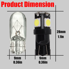 10x 6000K White T10 192 168 194 Wedge LED Map License Plate Interior Light Bulbs