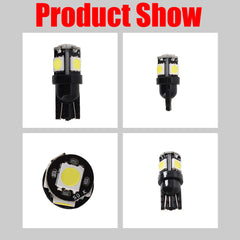10x 6000K White T10 192 168 194 Wedge LED Map License Plate Interior Light Bulbs