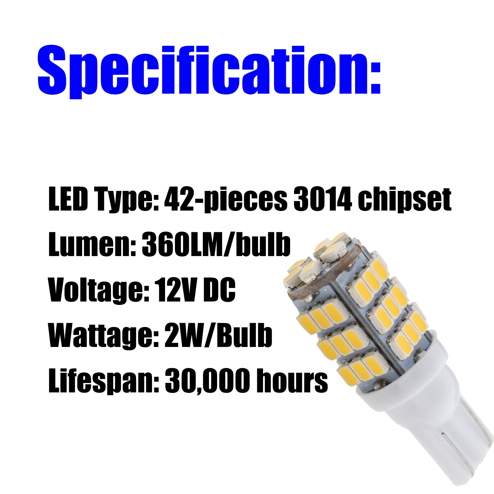 TOPPARTZ 10PCS T10 RV For Camper Trailer 12V LED Interior Light Bulbs Warm White