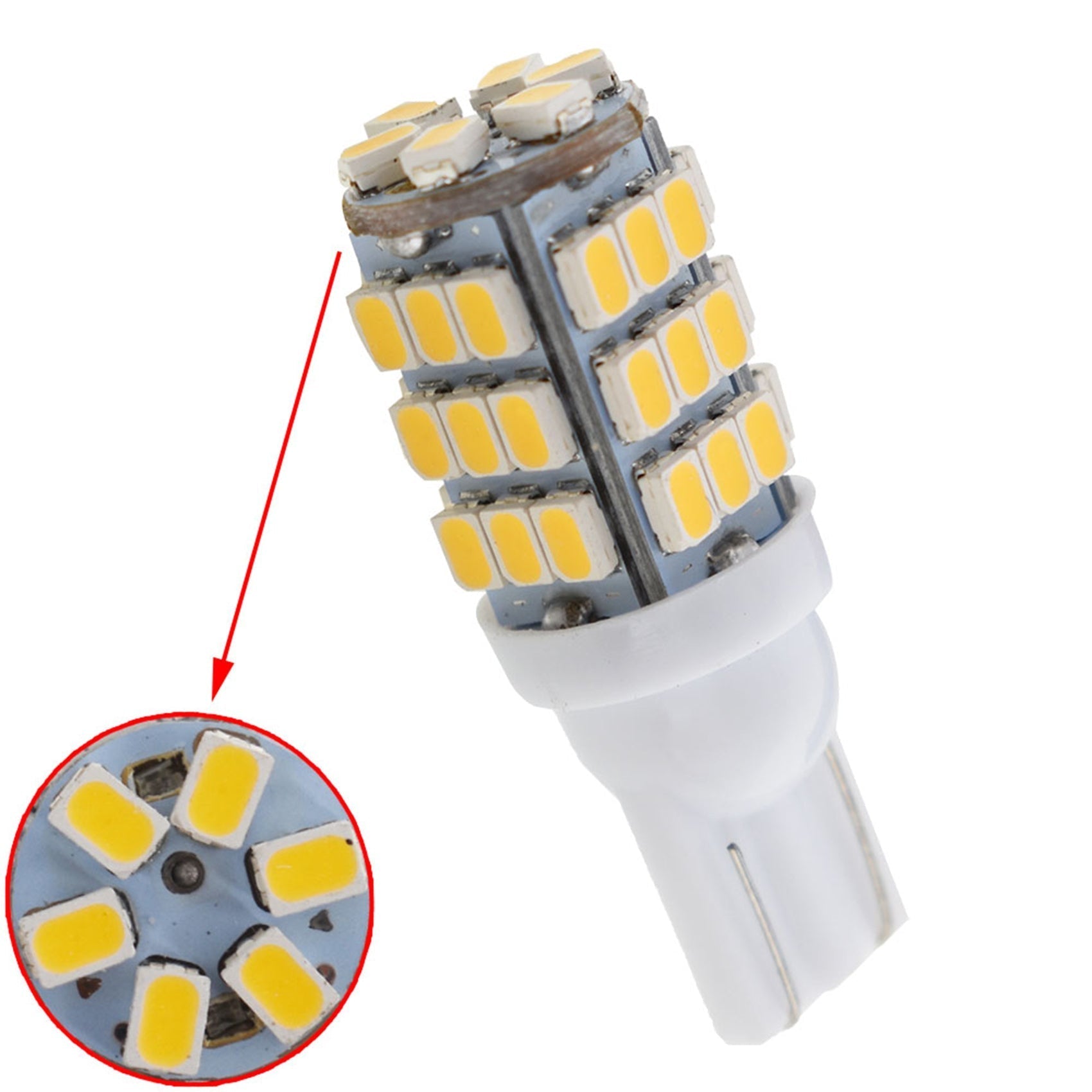 TOPPARTZ 10PCS T10 RV For Camper Trailer 12V LED Interior Light Bulbs Warm White