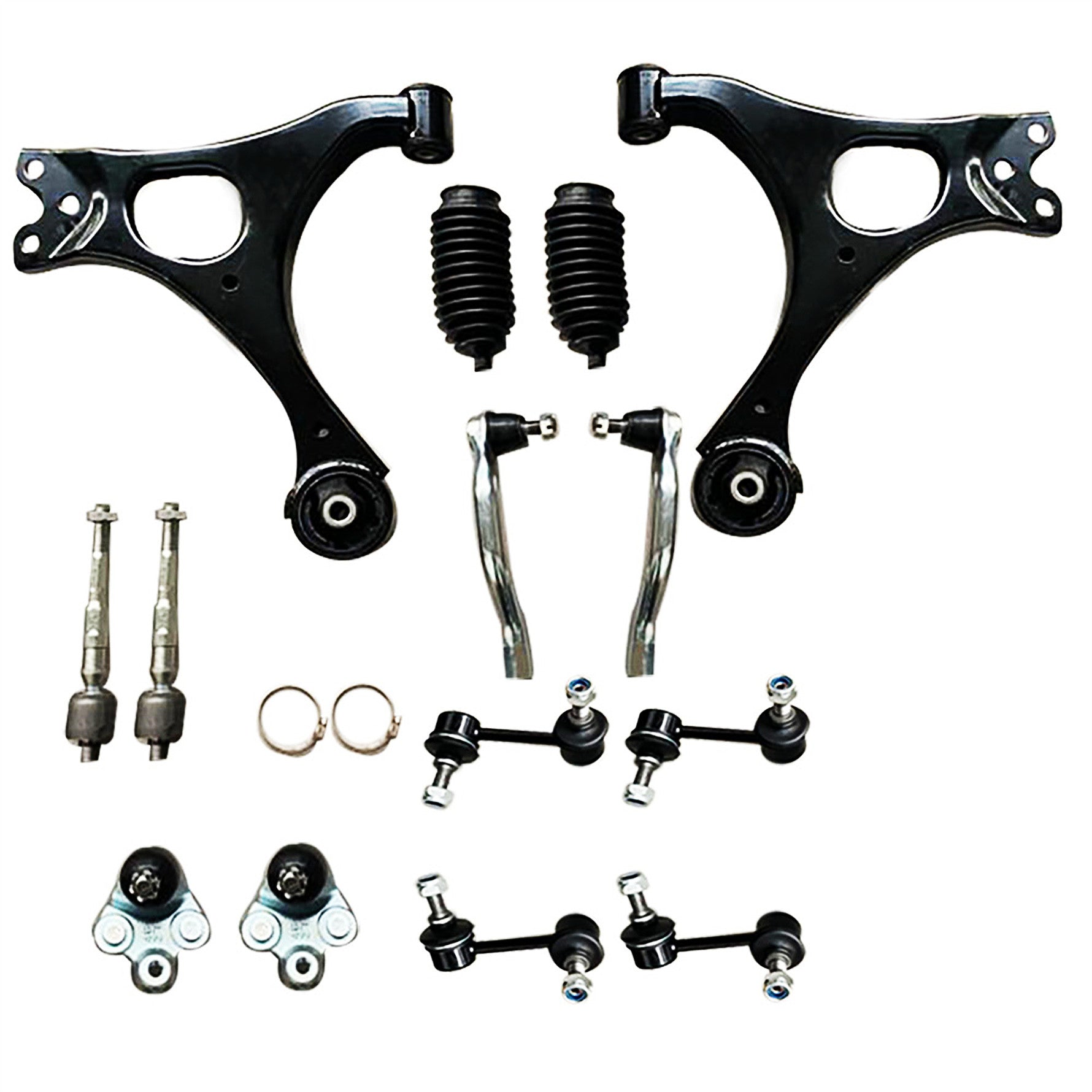 TOPPARTZ 14 PC Front Lower Control Arm Ball Joint Sway Bar Link Tie Assembly Suspension Kit Fit for 2006-2011 Honda Civic