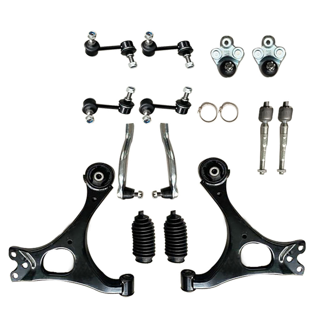 TOPPARTZ 14 PC Front Lower Control Arm Ball Joint Sway Bar Link Tie Assembly Suspension Kit Fit for 2006-2011 Honda Civic