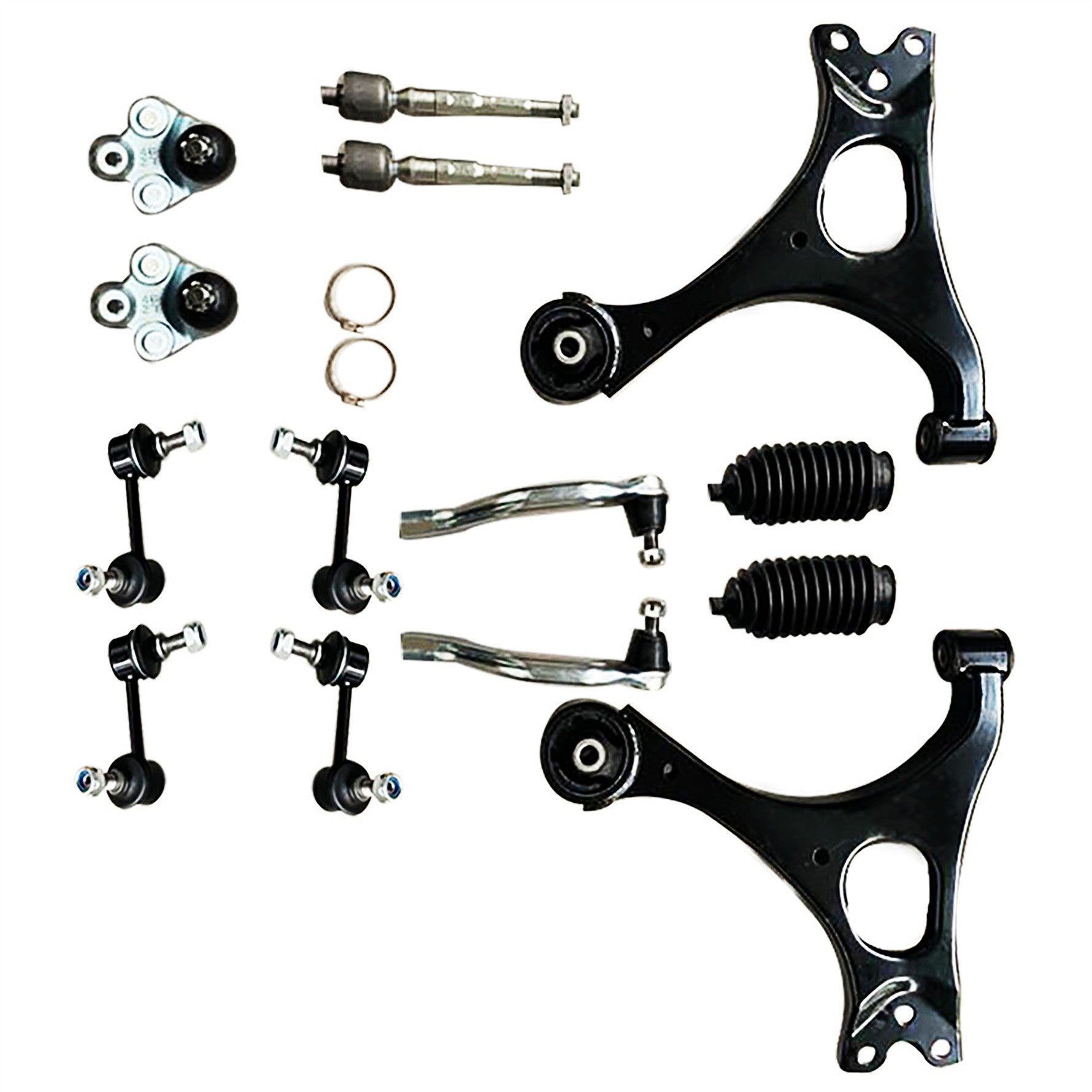 TOPPARTZ 14 PC Front Lower Control Arm Ball Joint Sway Bar Link Tie Assembly Suspension Kit Fit for 2006-2011 Honda Civic