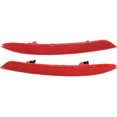 2Pcs Left & Right Side Rear Bumper Reflector Set Red For 2016-2017 Honda Accord