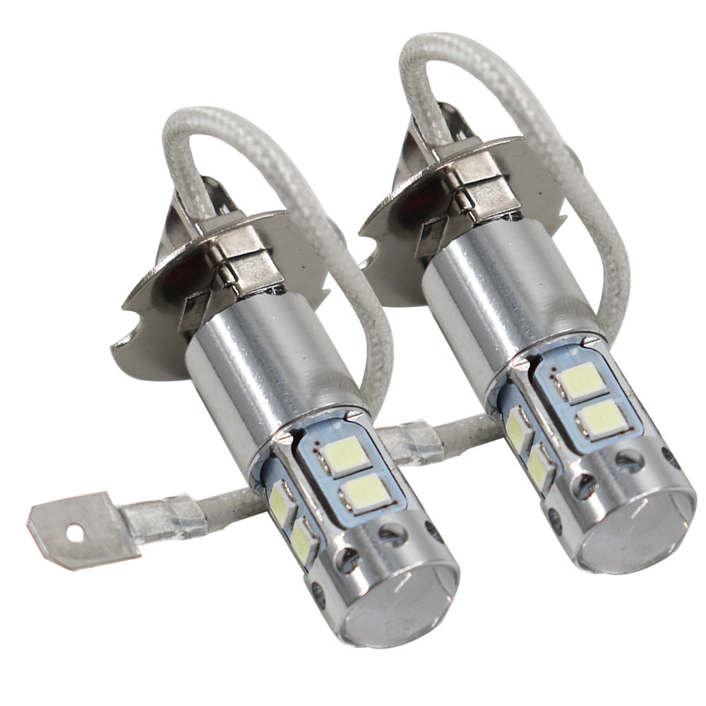 TOPPARTZ 2x H3 8000K Ice Blue 50W Fog Driving Light DRL  LED Headlight Bulbs Kit