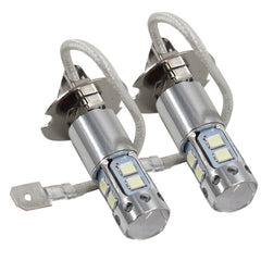 TOPPARTZ 2x H3 8000K Ice Blue 50W Fog Driving Light DRL  LED Headlight Bulbs Kit