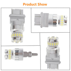 TOPPARTZ 3157 2 PCS LED Reverse Brake Turn Signal Parking Light Bulb White 6500K 2400LM