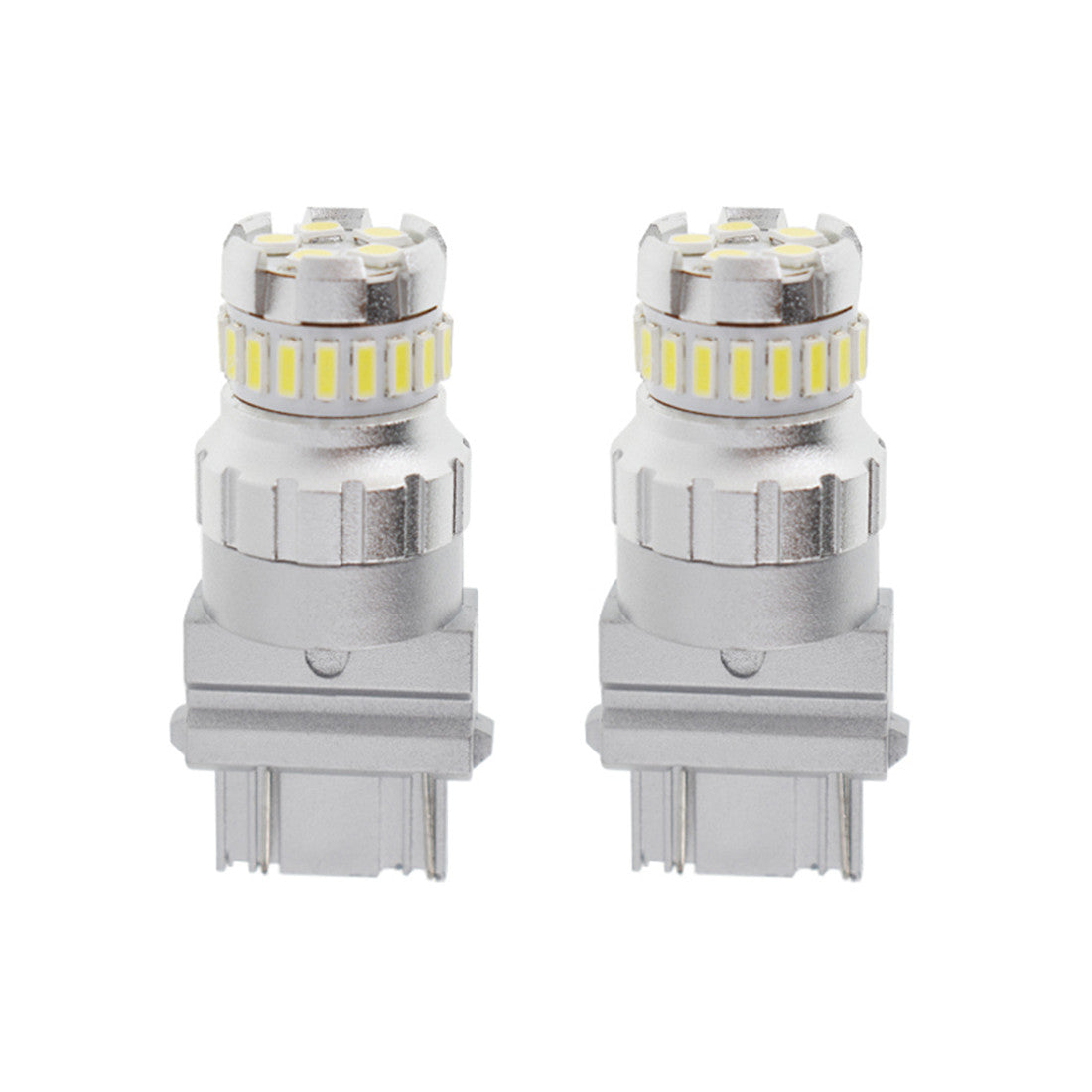 TOPPARTZ 3157 2 PCS LED Reverse Brake Turn Signal Parking Light Bulb White 6500K 2400LM