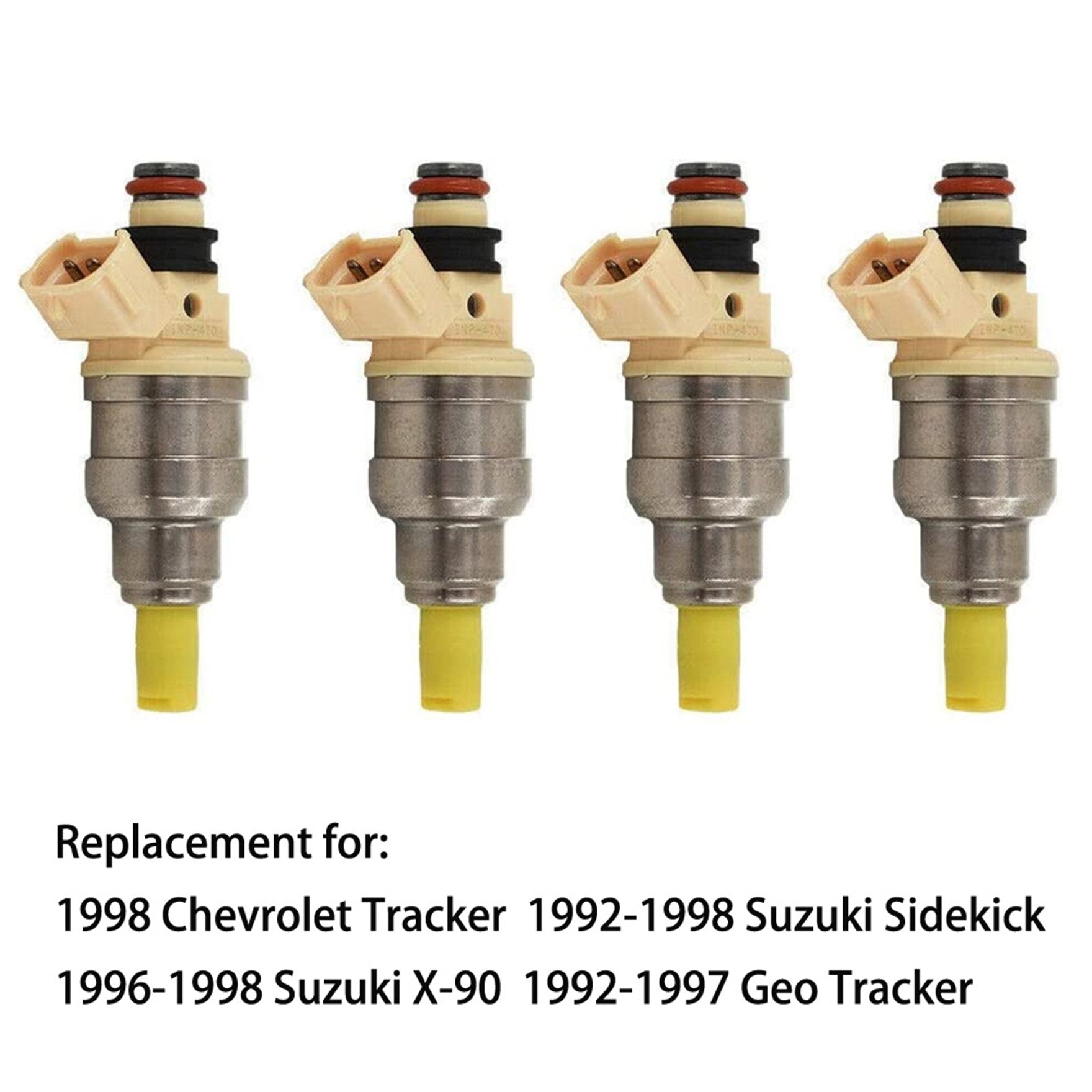TOPPARTZ 4x Upgraded Fuel Injectors For Suzuki Sidekick Tracker X-90 1.6L INP-470
