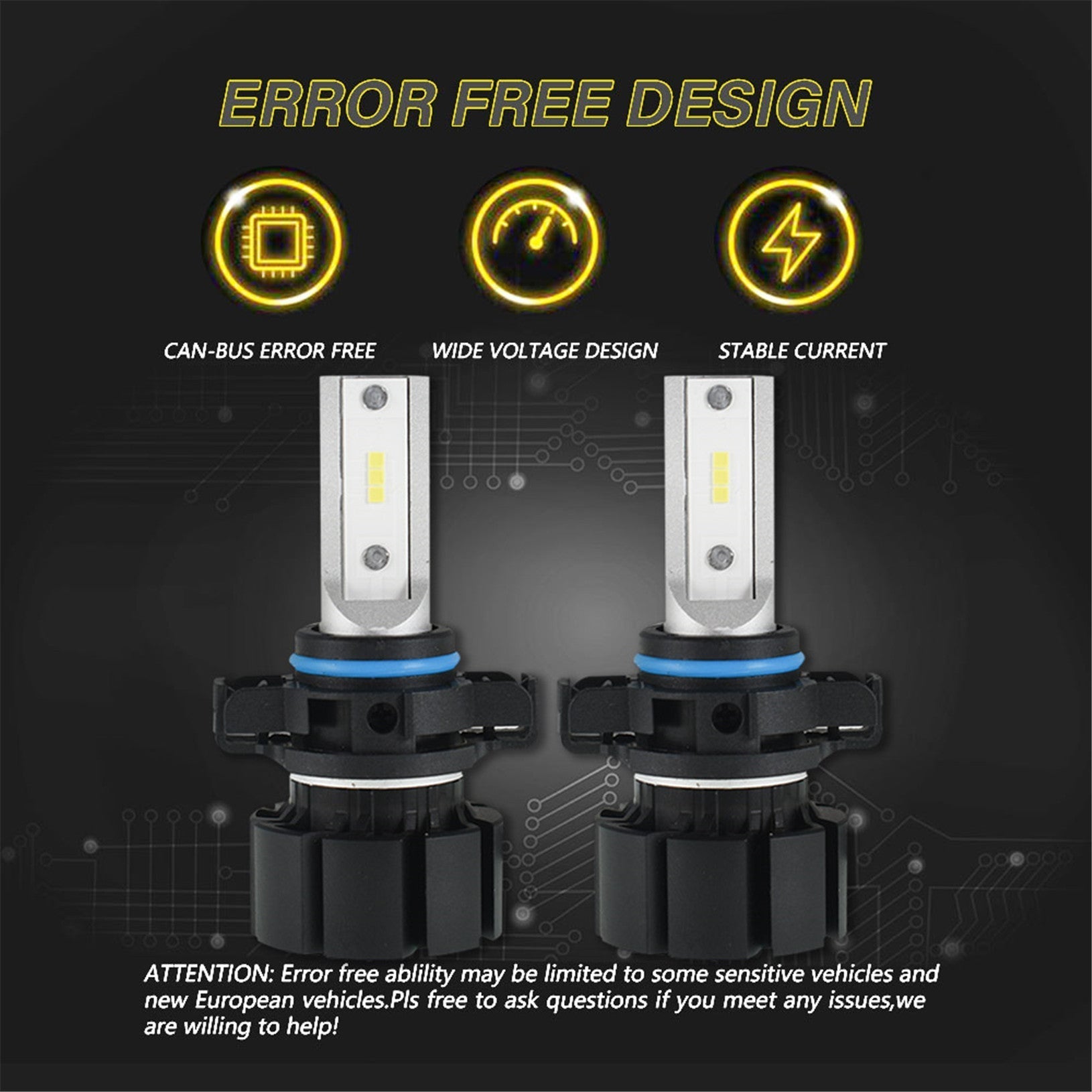TOPPARTZ 5202 LED Fog Light Bulbs 6000K 3000LM 30W Bright Fog Light LED Conversion Kit, Pack of 2