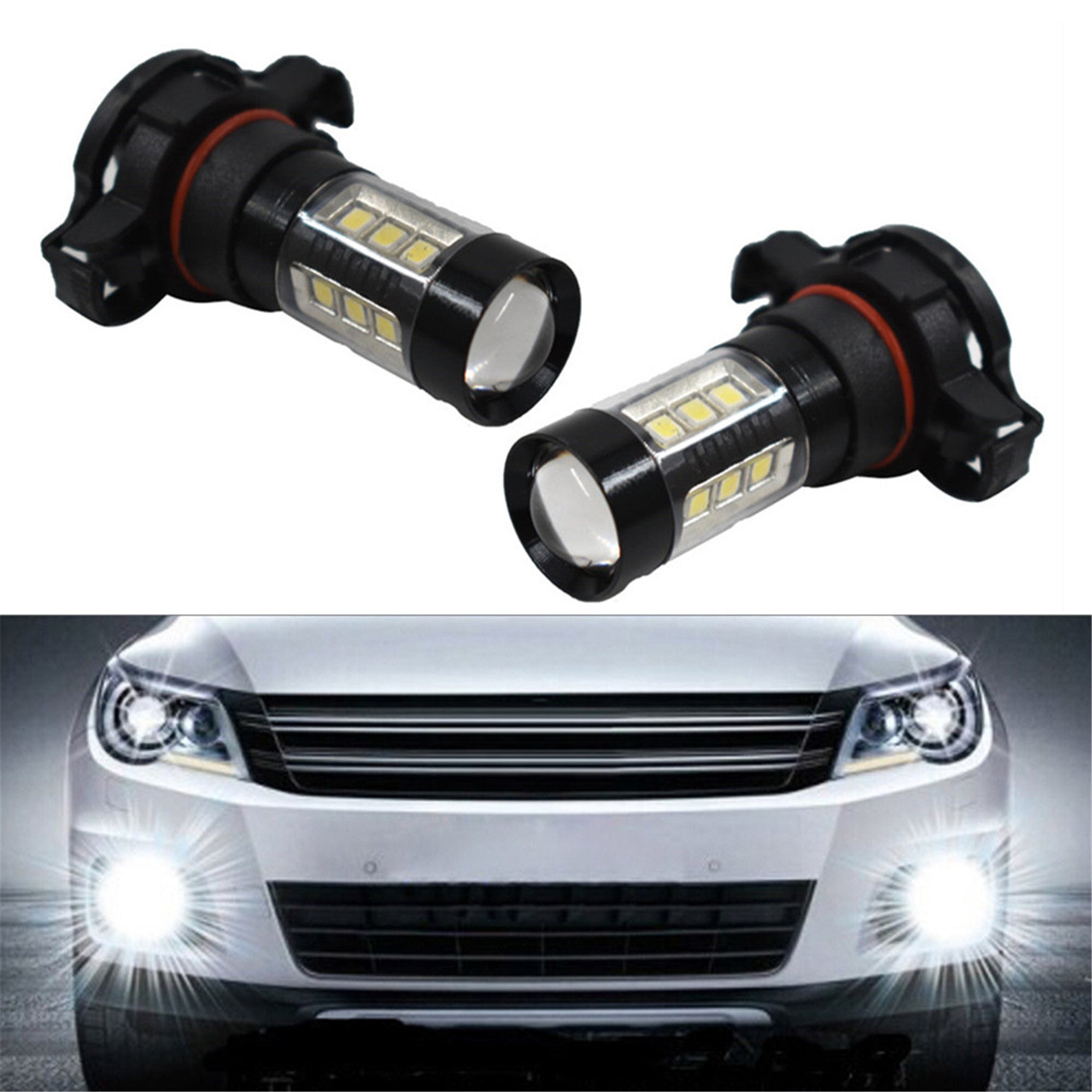 TOPPARTZ 5202 LED Fog Light Bulbs for Chevy Silverado 1500 2007-2015 6000K White