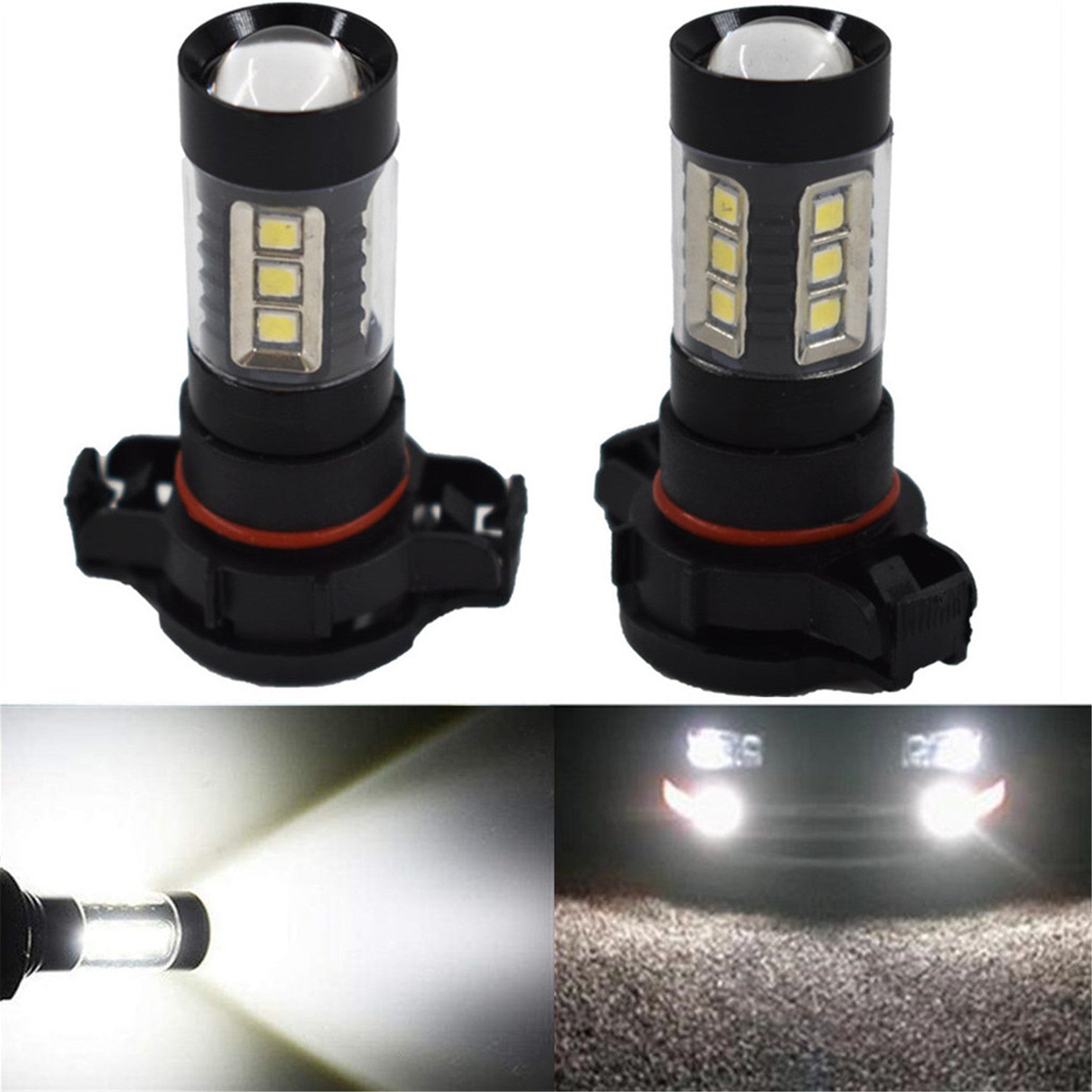 TOPPARTZ 5202 LED Fog Light Bulbs for Chevy Silverado 1500 2007-2015 6000K White