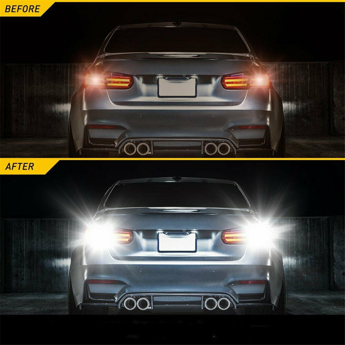 TOPPARTZ 7443 7440 2 PCS LED Back Up Reverse Light Bulb 2800LM 6000K White Projector Replacement for Signal, Turn, Brake, Parking, Tail, DRL Fog Lights