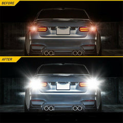 TOPPARTZ 7443 7440 2 PCS LED Back Up Reverse Light Bulb 2800LM 6000K White Projector Replacement for Signal, Turn, Brake, Parking, Tail, DRL Fog Lights
