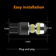 TOPPARTZ 7443 7440 2 PCS LED Back Up Reverse Light Bulb 2800LM 6000K White Projector Replacement for Signal, Turn, Brake, Parking, Tail, DRL Fog Lights