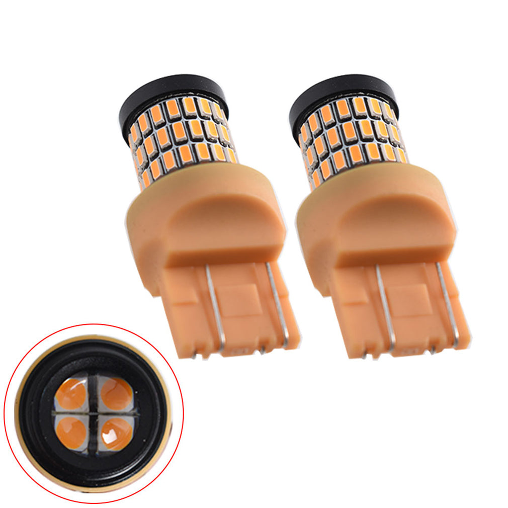 TOPPARTZ 7443 7444 LED Amber Backup Reverse Turn Signal Parking DRL High Power Light Bulb